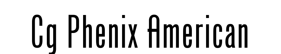Cg Phenix American cкачати шрифт безкоштовно